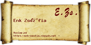 Enk Zsófia névjegykártya