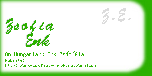 zsofia enk business card